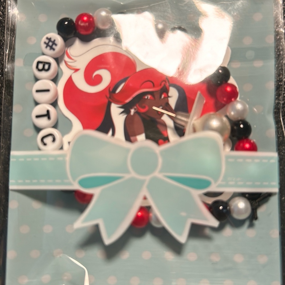 Bracelet earring set inspired by Hazbin Hotel Velvette